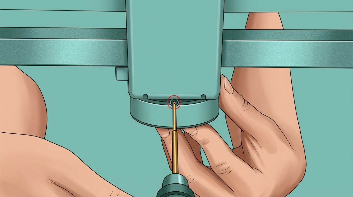 Back screw (viewed from front to back)