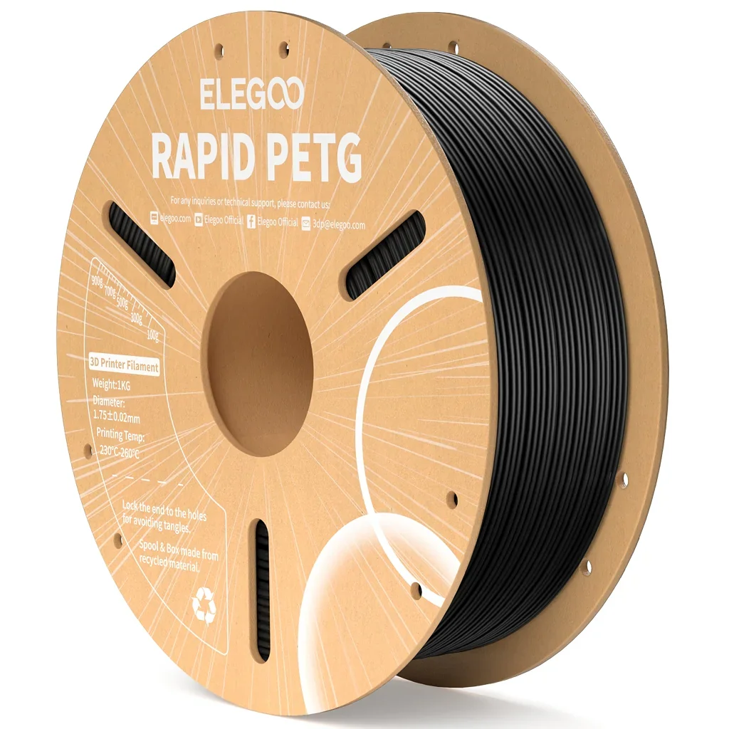 Катушка черного PETG филамента ELEGOO RAPID PETG для 3D-принтера