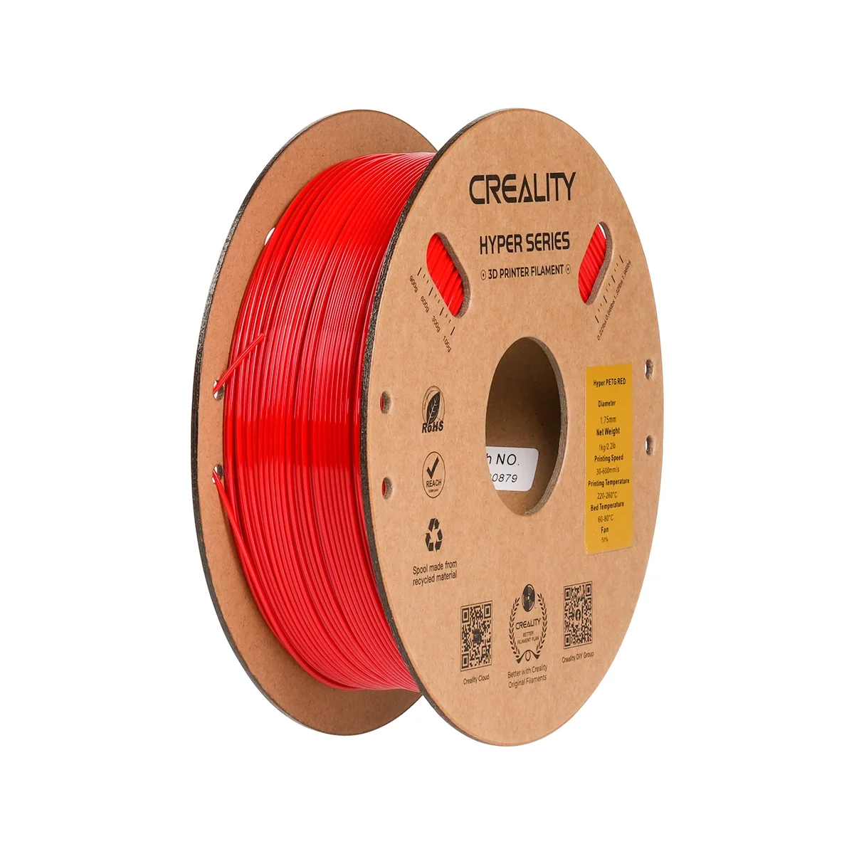 Катушка красной PETG нити для 3D-печати Creality Hyper Series