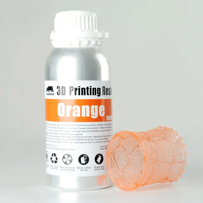 Фотополимер Wanhao Standard Resin, оранжевый (500 мл)