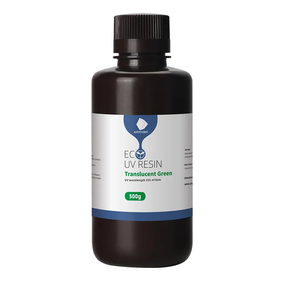 Фотополимер Anycubic ECO Plant-based, полупрозрачный зеленый (0,5 кг)