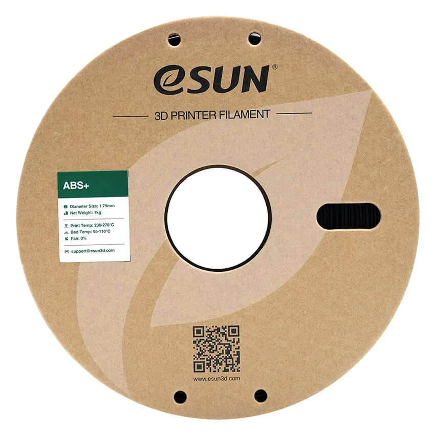 Катушка ABS+ пластика ESUN 1.75 мм 1кг., черная (ABS+175B1P1)