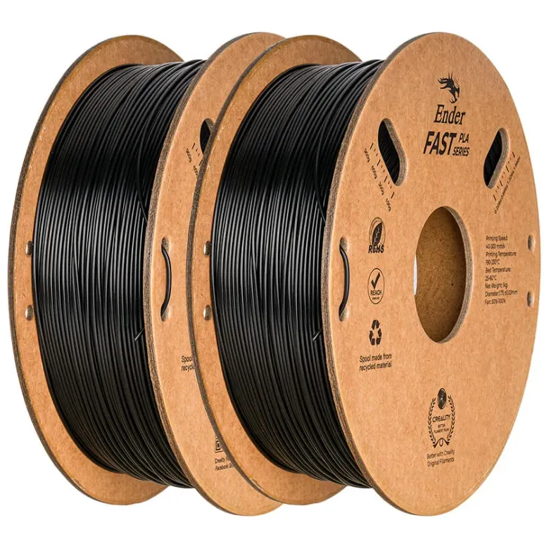 Набор PLA-пластика Creality Ender Fast 1.75 мм 2кг, черная+черная