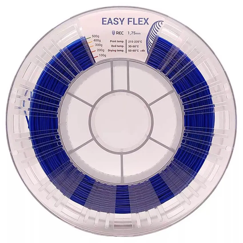 Катушка пластика REC Easy Flex (TPU) 1.75мм 0,5 кг, синяя