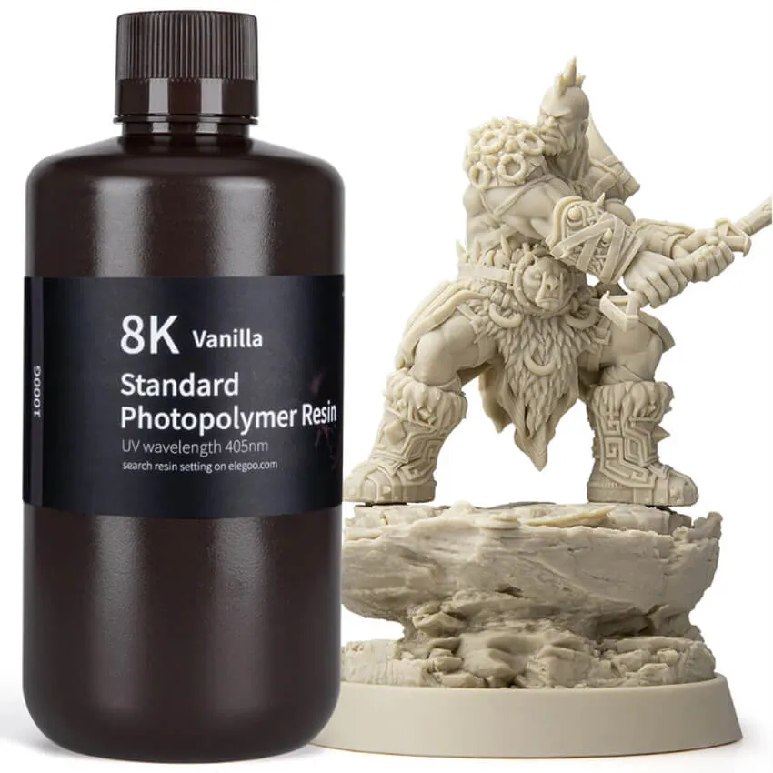 Фотополимерная смола Elegoo Standard Resin 8K, ванильная (1 кг)