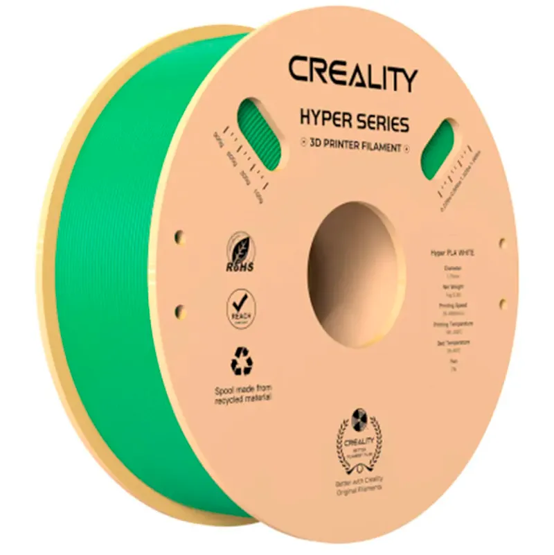 Катушка Hyper PLA-пластика Creality 1.75 мм 1кг., зеленая