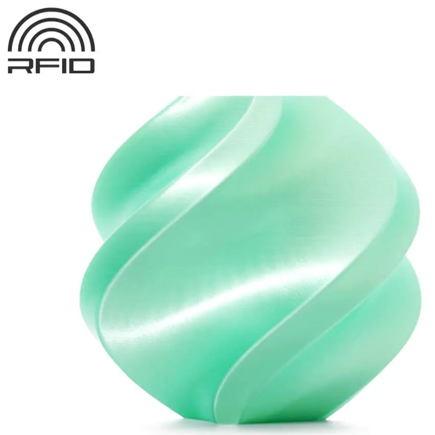 Катушка PLA Silk+ пластика Bambu lab 1.75 мм 1кг., мятная