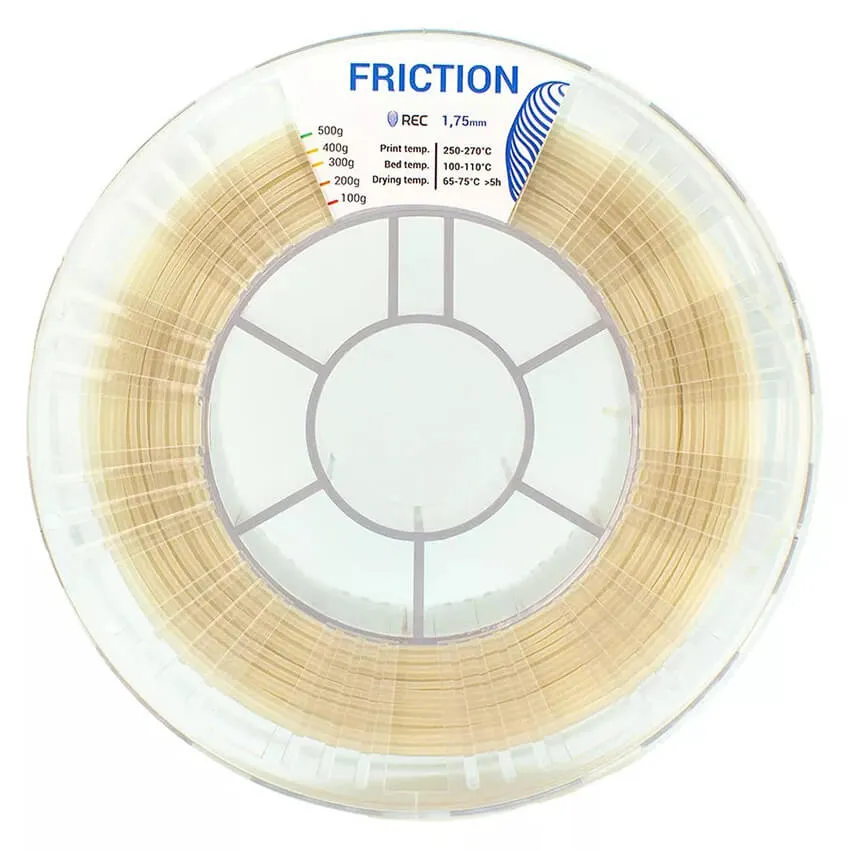 Катушка пластика REC FRICTION (PA12+GF12) 1.75мм 0,5 кг, натуральная