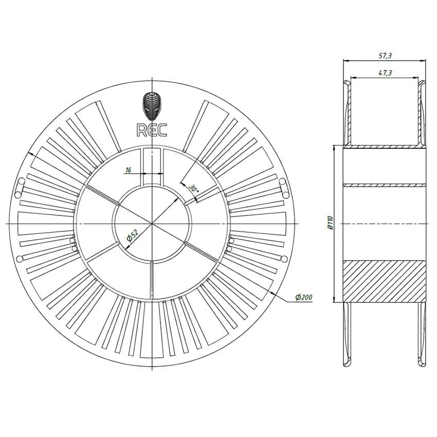 Катушка пластика REC PEEK 1.75мм 0.25 кг, натуральная
