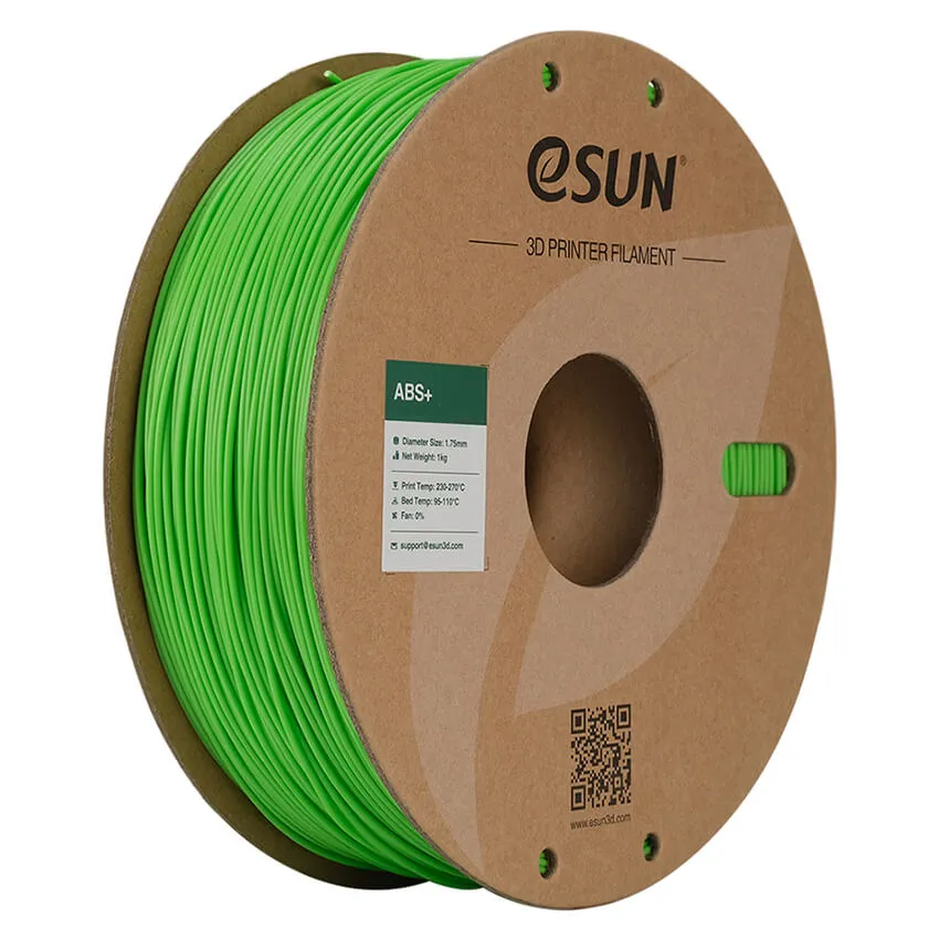 Катушка ABS+ пластика Esun, 1.75 мм, 1 кг, светло-зелёная