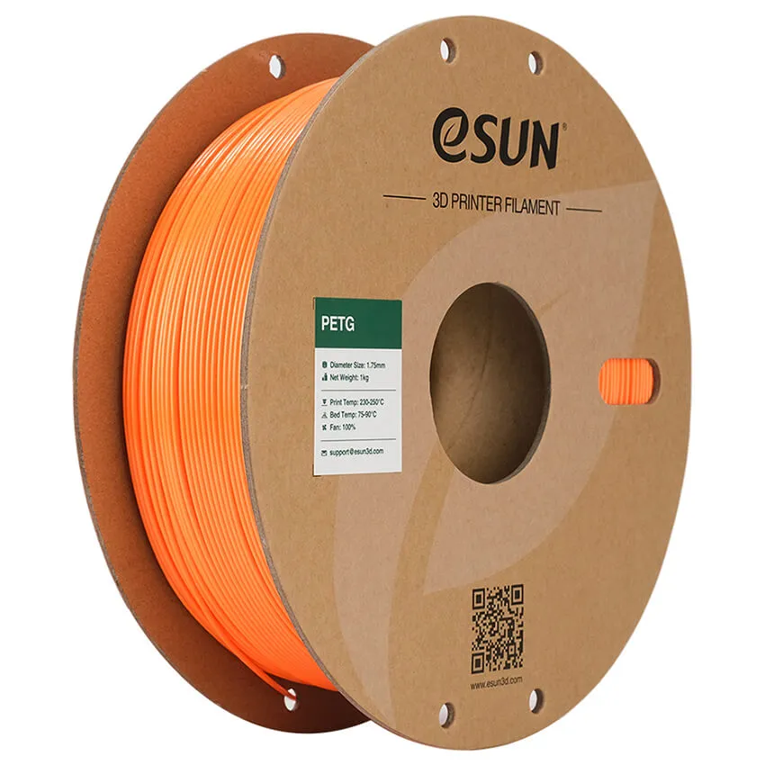 Катушка PETG-пластика ESUN 1.75 мм 1кг, оранжевая (PETG175SO1/PETG175O1P1)