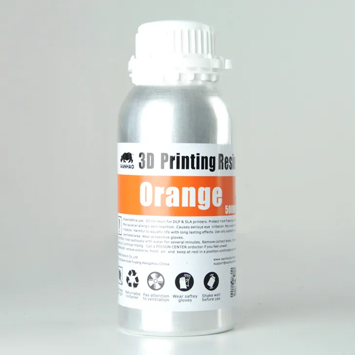 Фотополимер Wanhao Standard Resin, оранжевый (500 мл)