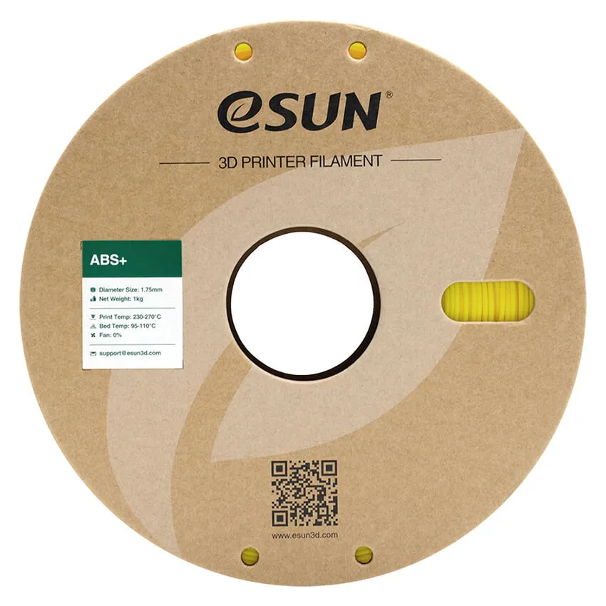 Катушка ABS+ пластика Esun, 1.75 мм, 1 кг, желтая