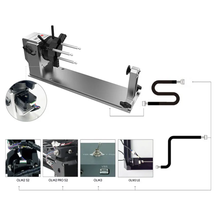 Вращающийся зажим для лазерного гравера Ortur Y-axis Rotary Chuck for Laser Engraver (YRC1.0)