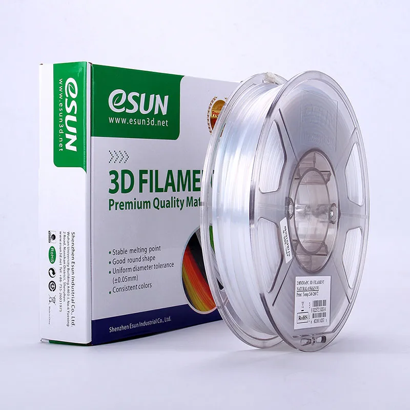 Катушка пластика ESUN PC прозрачная 1.75 мм 0,5кг (PC175T05TW1)