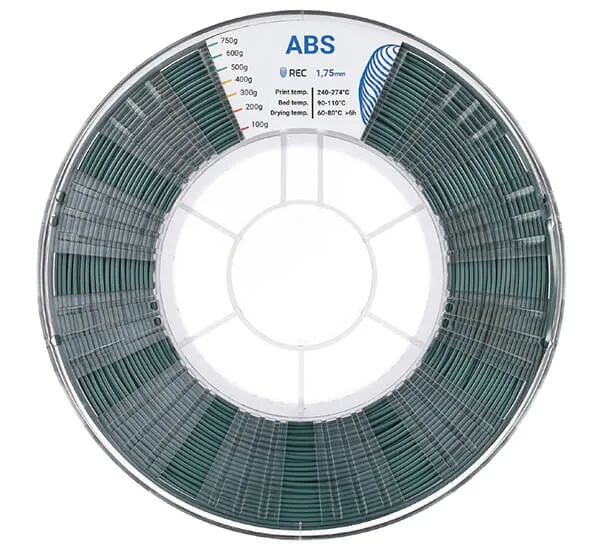 Катушка пластика REC ABS 1.75мм 0,75 кг, хаки