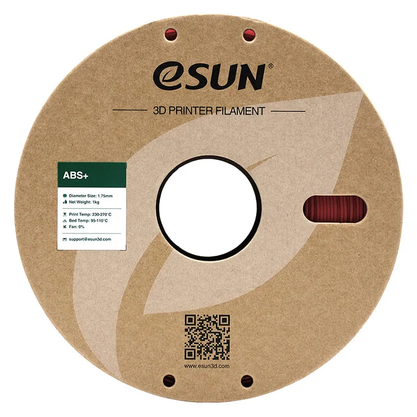 Катушка ABS+ пластика ESUN 1.75 мм 1кг., красная (ABS+175R1/ABS+175R1P1)