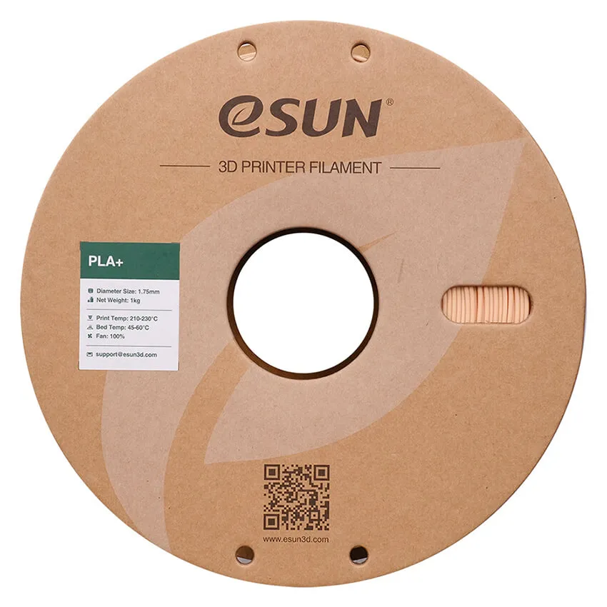 Катушка PLA+ пластика ESUN 1.75 мм 1кг., бежевая (PLA+175SK1/PLA+175O-BG1P1)