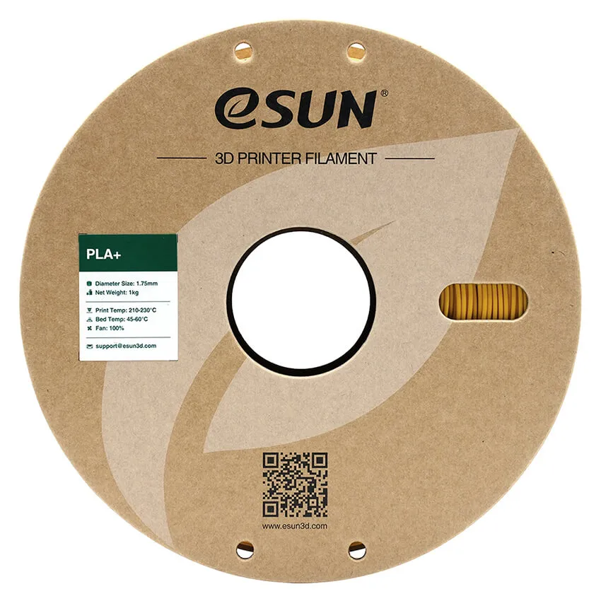 Катушка PLA+ пластика ESUN 1.75 мм 1кг., желтая (PLA+175Y1/PLA+175Y1P1)