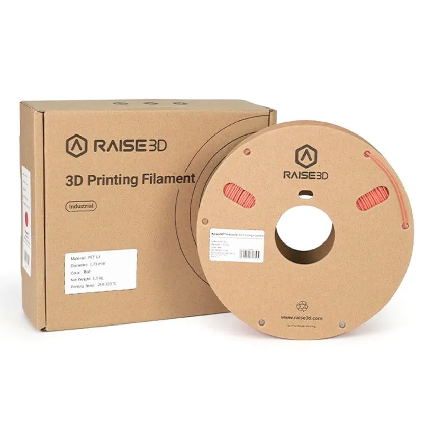 Катушка пластика Raise3D Industrial PET GF, 1.75 мм, 1кг, красная