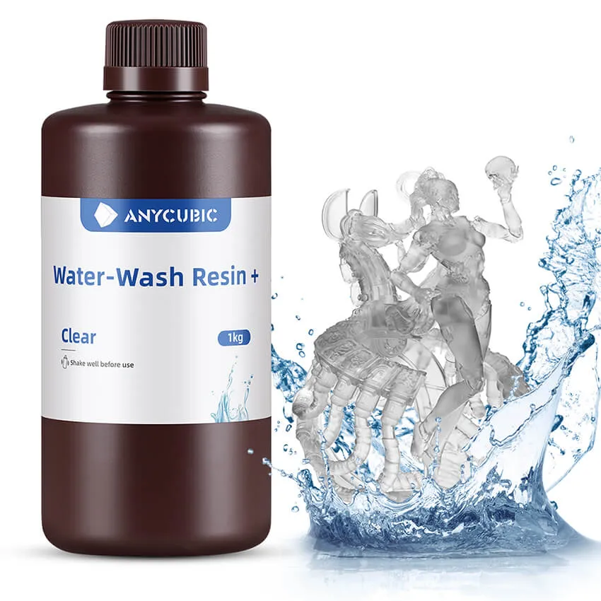 Фотополимер Anycubic Water-Wash Resin+, прозрачный (1 кг)