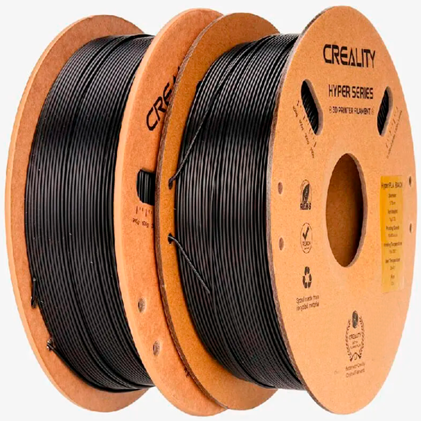 Набор Hyper PLA-пластика Creality 1.75 мм, 2 шт (по 1 кг), черная