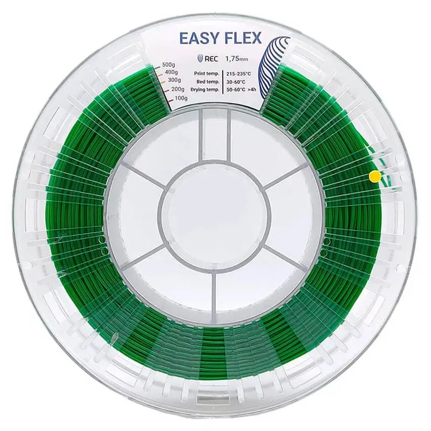 Катушка пластика REC Easy Flex (TPU) 1.75мм 0,5 кг, зеленая