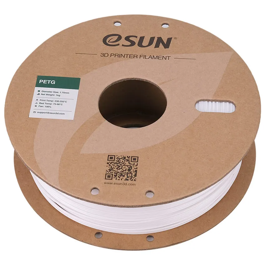 Катушка PETG-пластика ESUN 1.75 мм 1кг., белая (PETG175SW1)