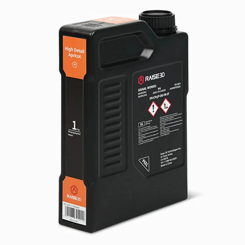 Фотополимерная смола Raise3D High Detail Apricot Resin, абрикосовая (1 кг)