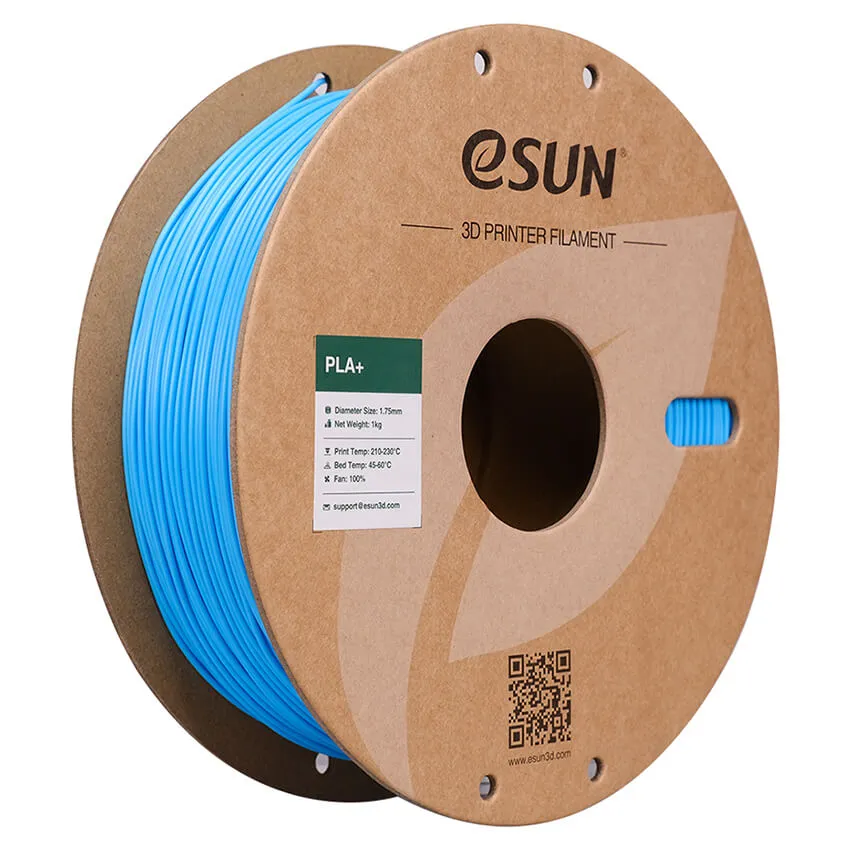 Катушка пластика PLA+ ESUN 1.75 мм 1кг, небесно-голубая