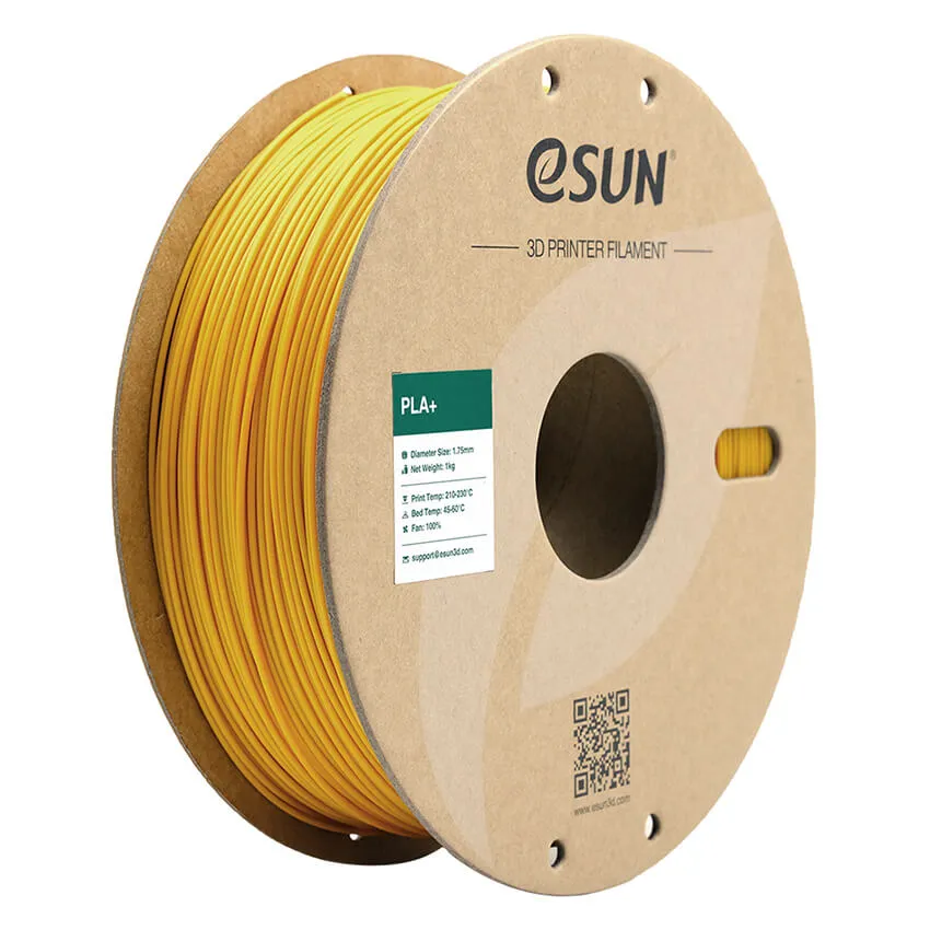 Катушка PLA+ пластика ESUN 1.75 мм 1кг., желтая (PLA+175Y1/PLA+175Y1P1)