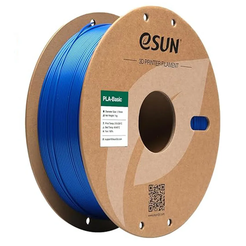 Катушка PLA-BASIC пластика ESUN 1.75 мм 1кг., синяя (PLA-Basic175U1P1)