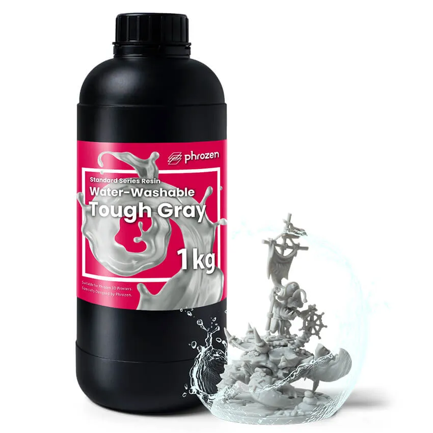 Фотополимерная смола Phrozen Water Washable Tough, серая (1 кг)