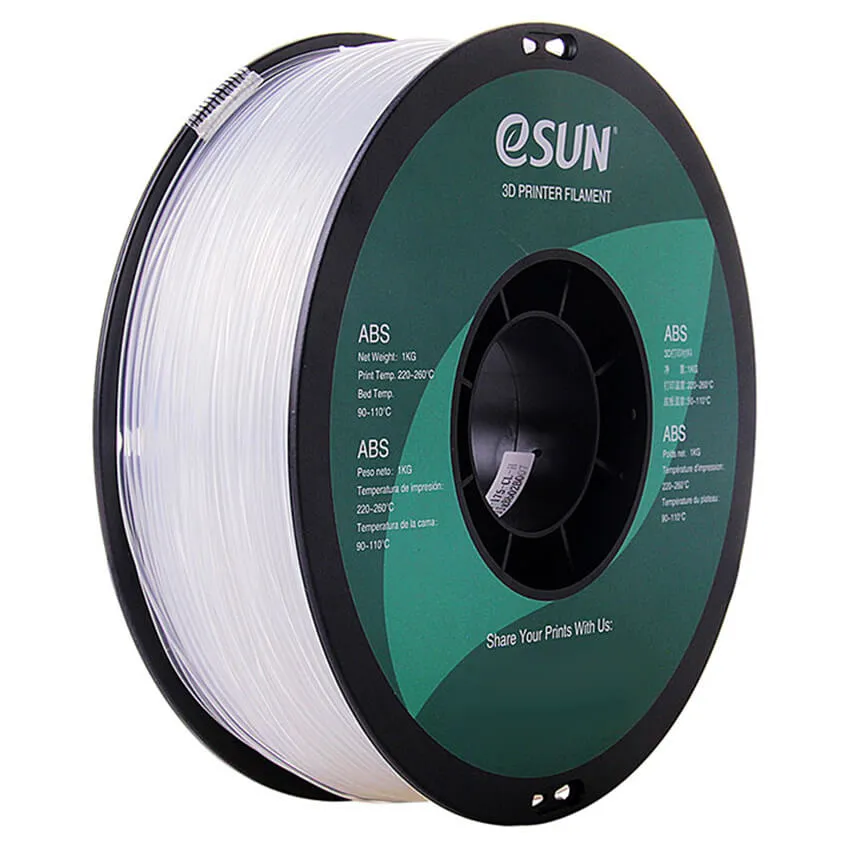 Катушка пластика ABS ESUN 1.75 мм 1кг., прозрачная