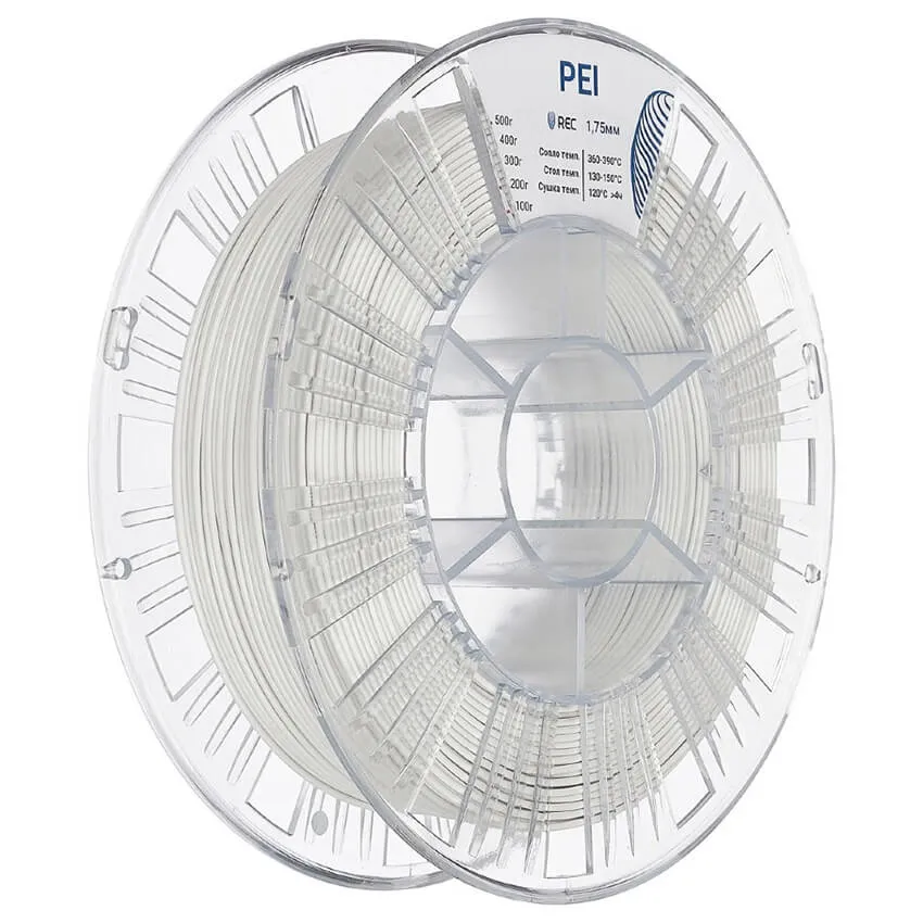 Катушка пластика REC PEI 1.75мм 0.5 кг, белая