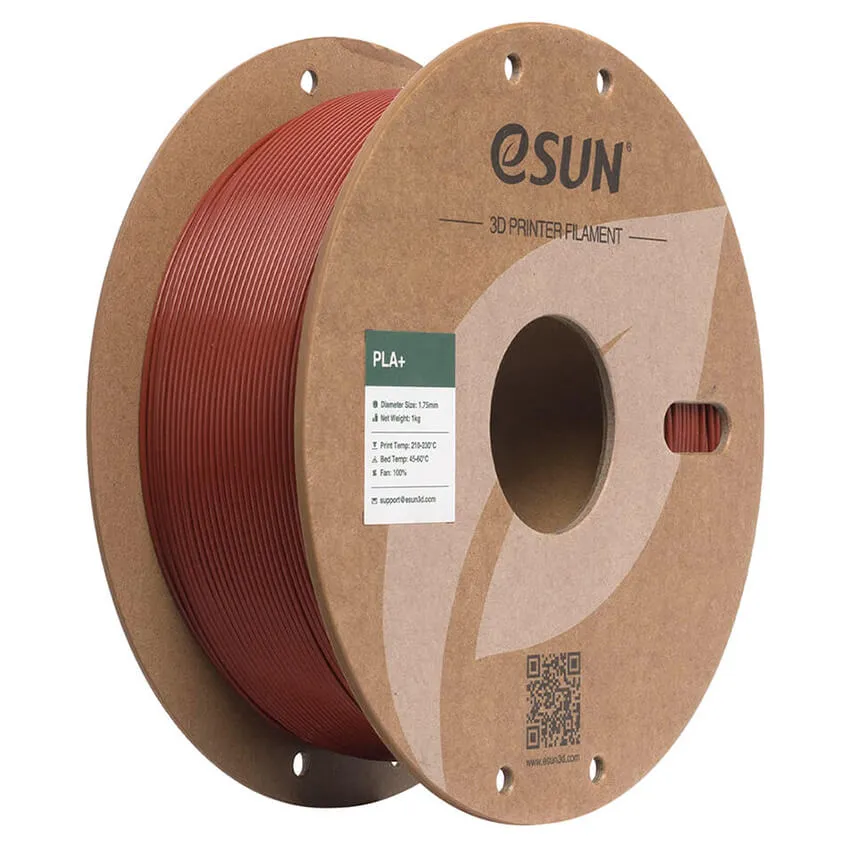 Катушка PLA+ пластика ESUN 1.75 мм 1кг., кирпично-красная