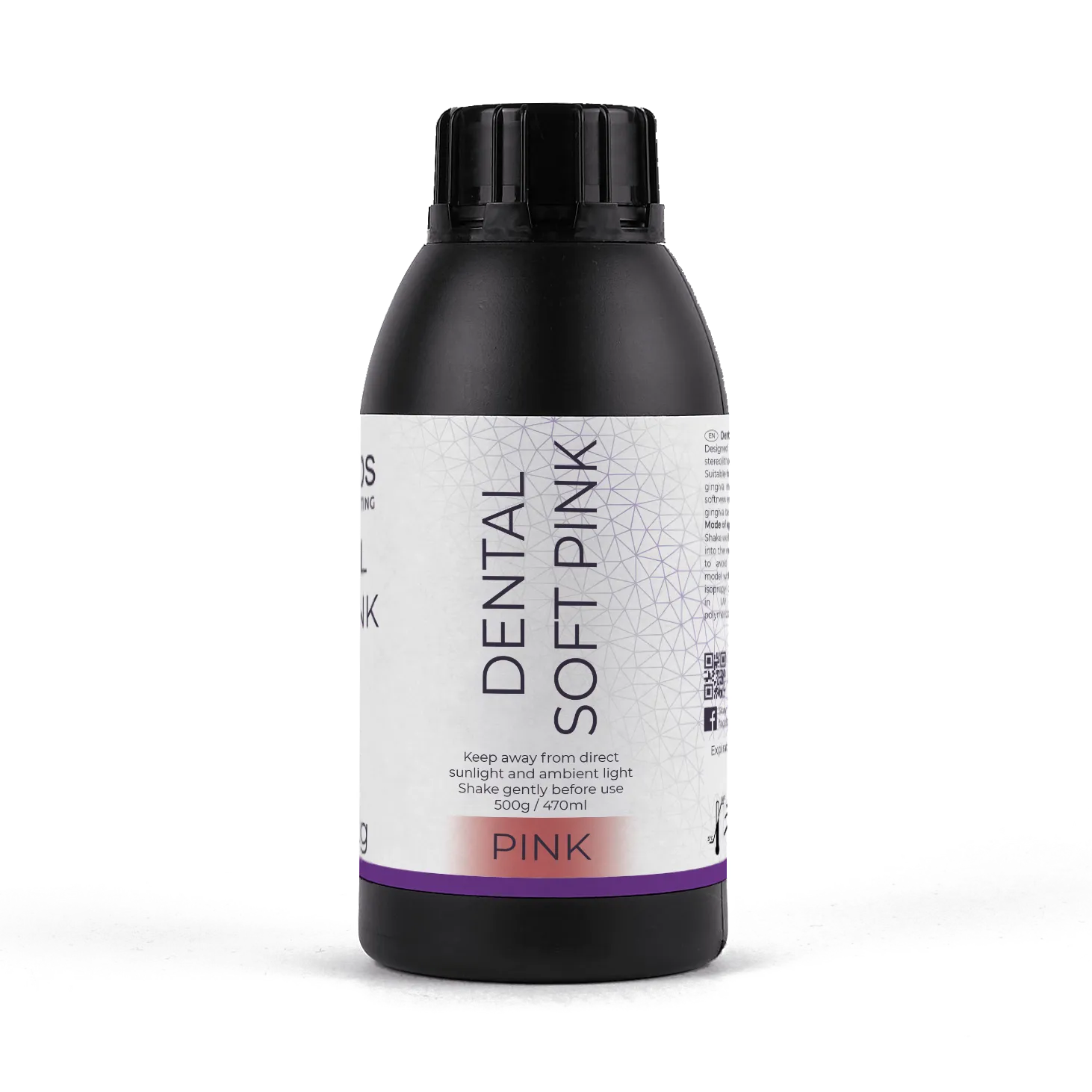 Фотополимер HARZ Labs Dental Soft Pink, розовый (0,5 кг)