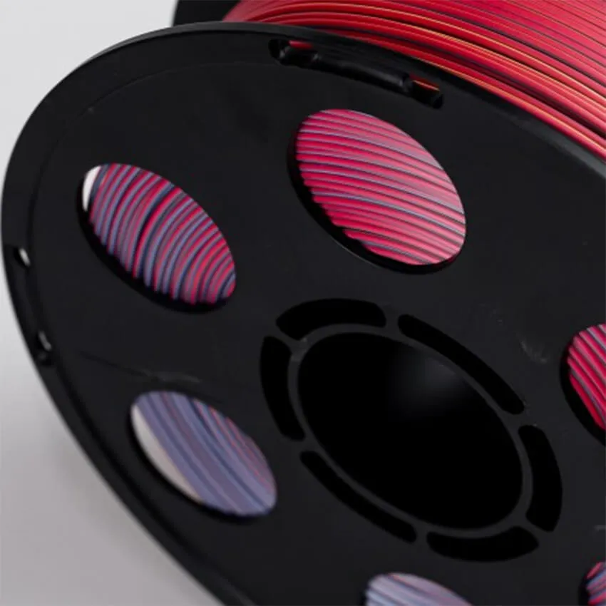 Катушка трёхцветного PLA-шелк  пластика Bestfilament 1.75 мм 1кг., красный-желтый-синий