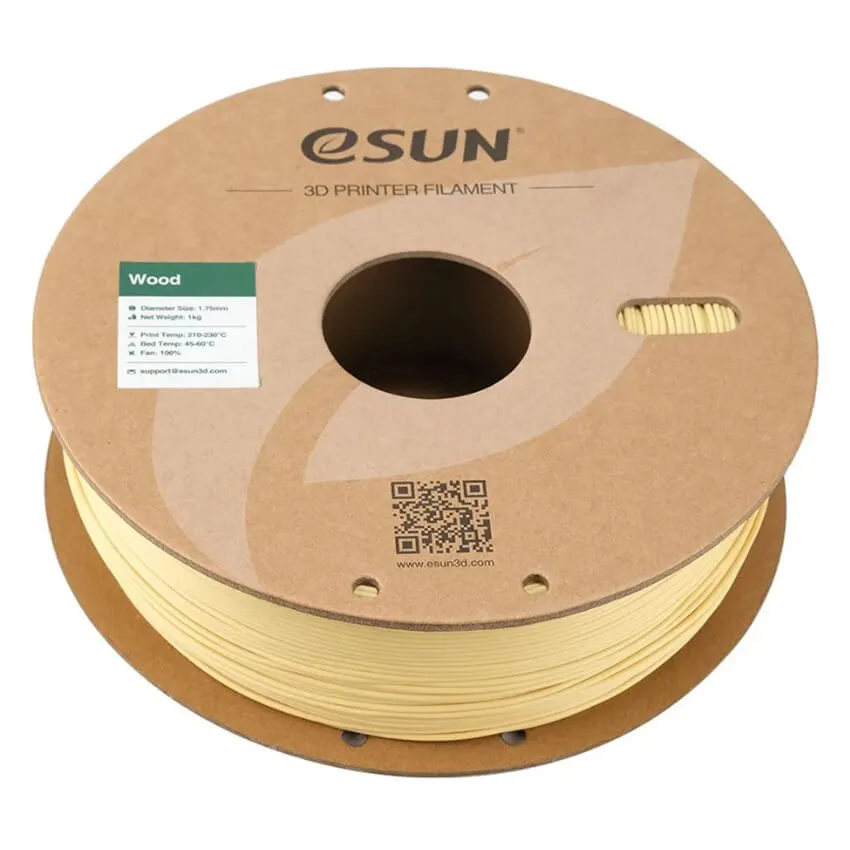 Катушка PLA-Wood пластика ESUN натуральная 1.75 мм 1 кг, (WOO175N05/PLA-Wood175O-PW1P1)