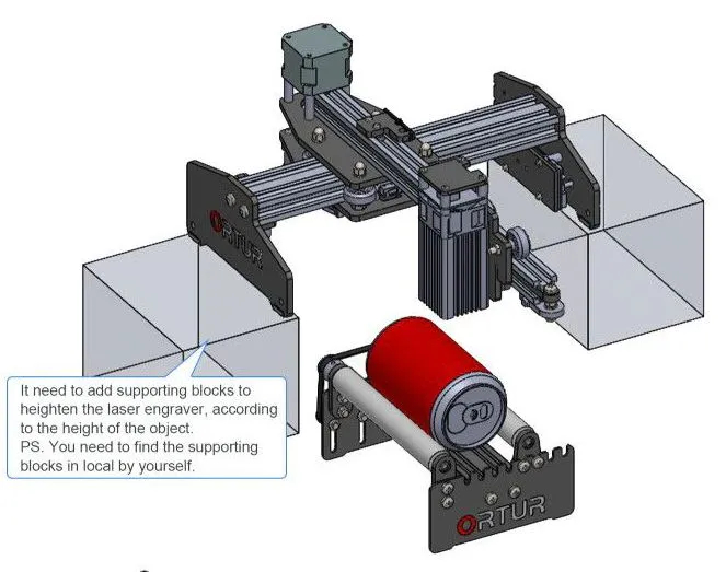 Модуль гравировки цилиндрических предметов Ortur YRR 2.0