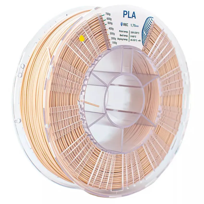 Катушка пластика REC PLA 1.75мм 0,75 кг, бежевая