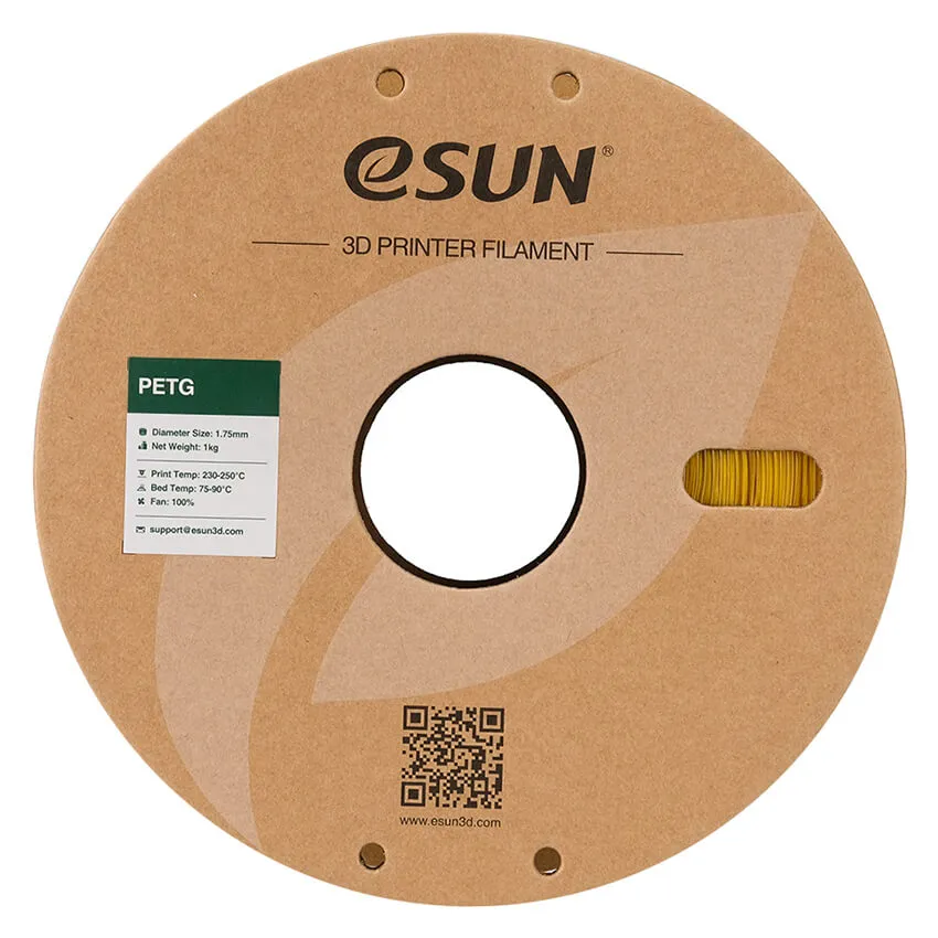 Катушка PETG-пластика ESUN 1.75 мм 1кг., полупрозрачная желтая (PETG175T-Y1P1)