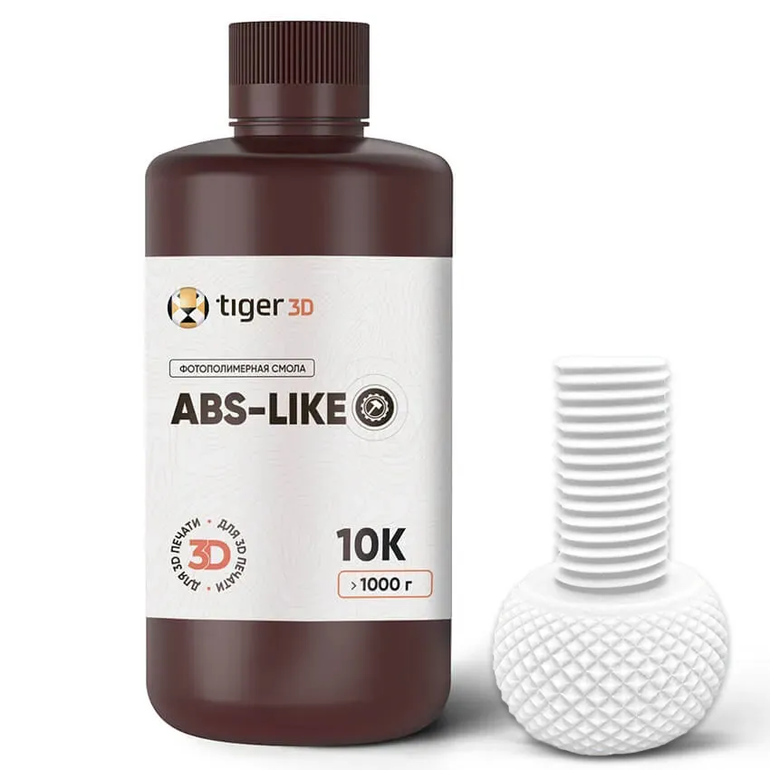 Фотополимерная смола Tiger3D ABS-Like 10K, белая (1 кг)