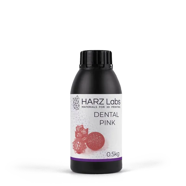 Фотополимер HARZLabs Dental Pink, розовый (0,5 кг)