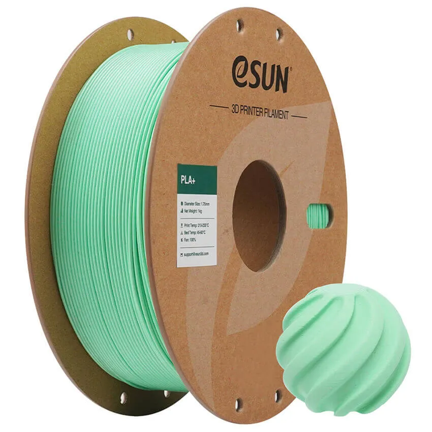 Катушка PLA+ пластика ESUN 1.75 мм 1кг., мятно-зеленая