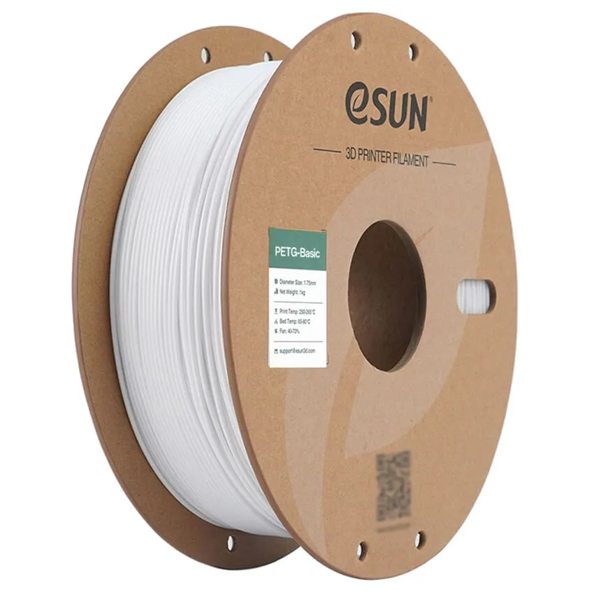 Катушка PETG-Basic пластика ESUN 1.75 мм 1кг, белая