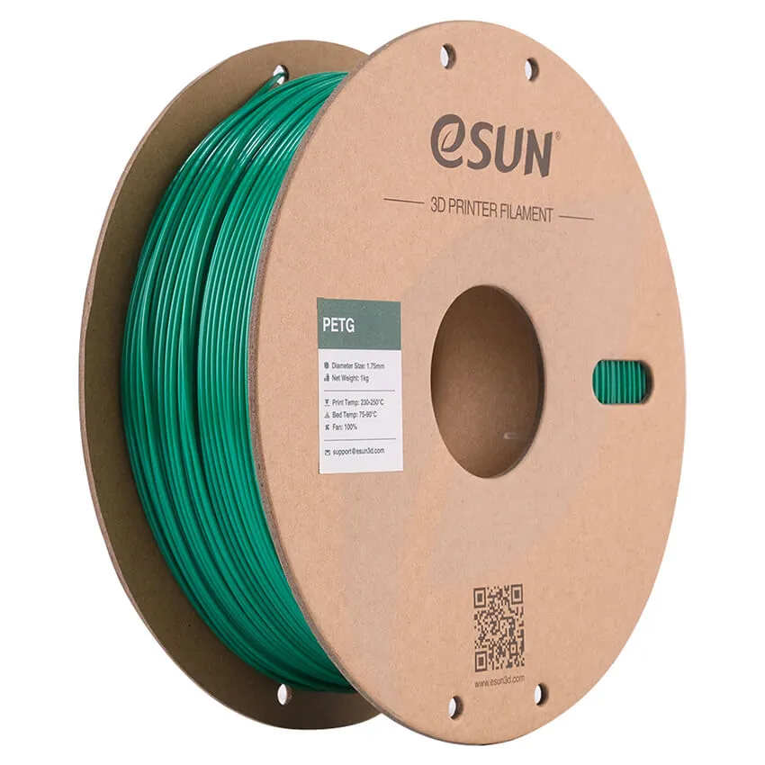 Катушка PETG-пластика ESUN 1.75 мм 1кг, зелёная (PETG175SG1/PETG175G1P1)