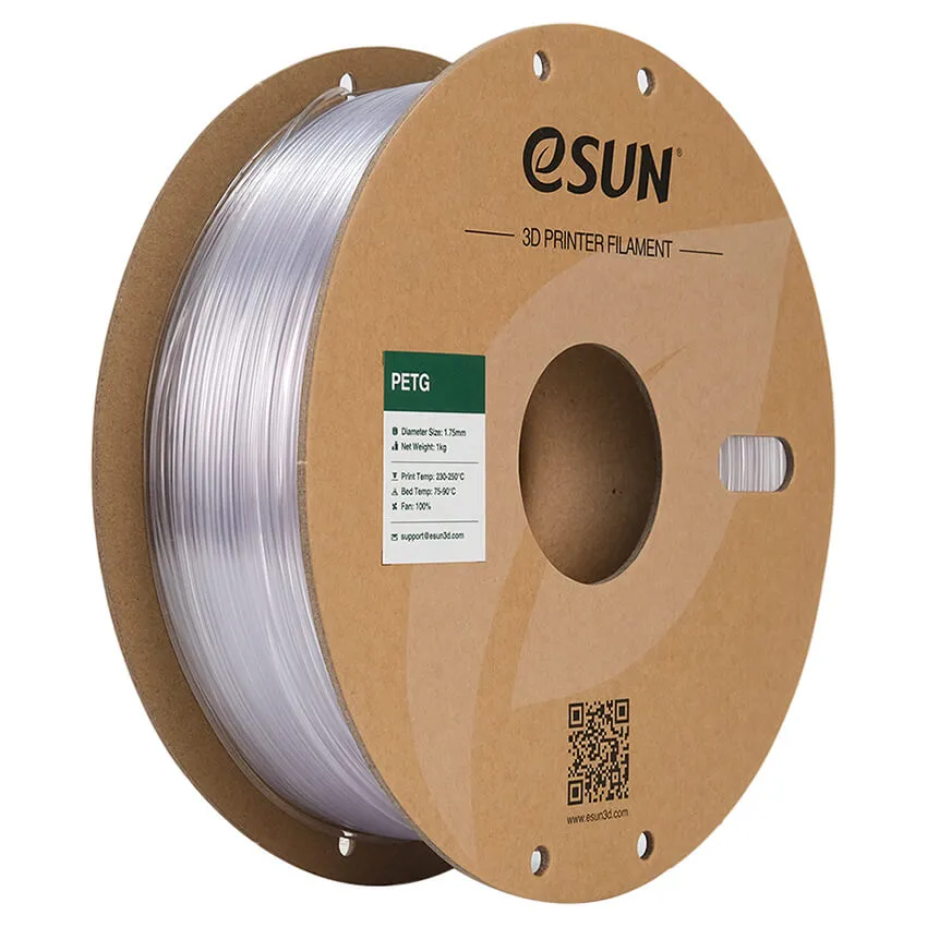 Катушка PETG-пластика ESUN 1.75 мм 1кг., прозрачная (PETG175N1/PETG175T1P1)