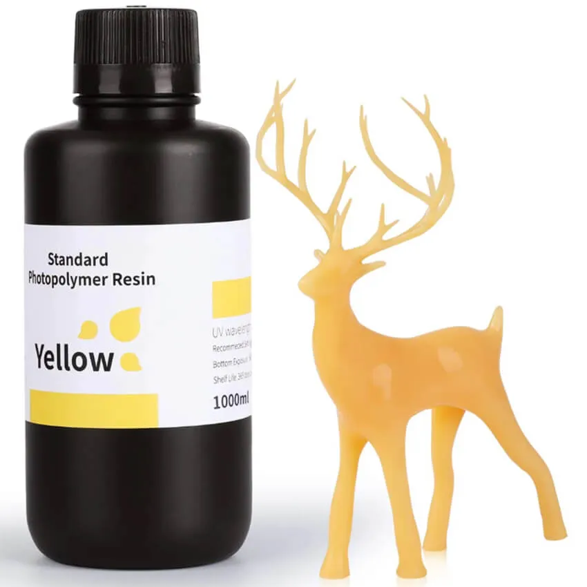 Фотополимерная смола Elegoo Standard Resin, желтая (1 кг)