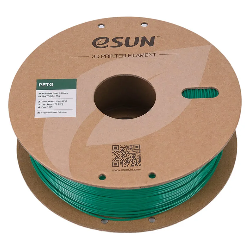 Катушка PETG-пластика ESUN 1.75 мм 1кг, зелёная (PETG175SG1/PETG175G1P1)